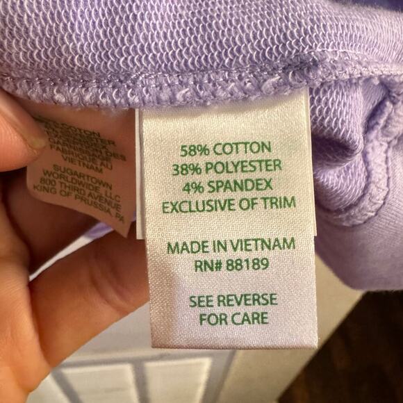 LILLY PULITZER Women’s Skipper Popover Size Medium Peek-A-Boo Lace Sleeve Lilac - Picture 6 of 10